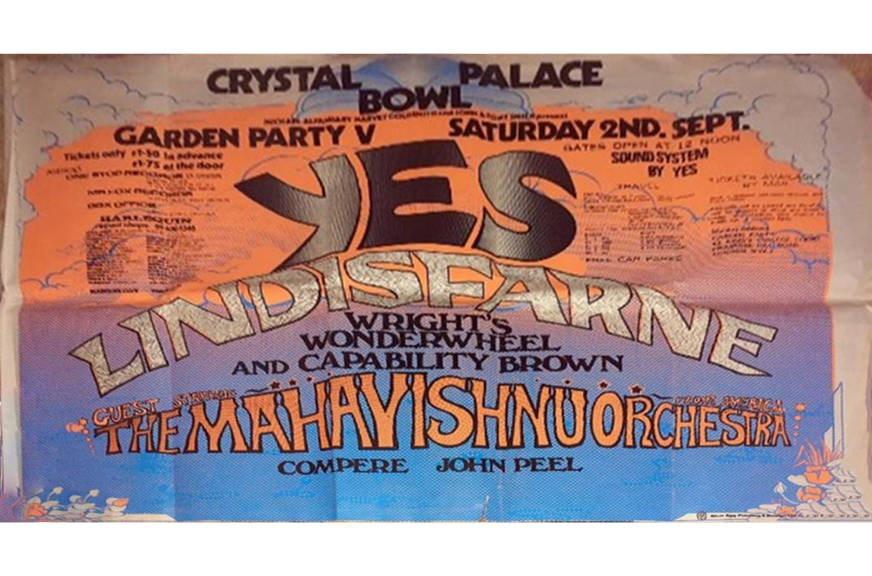 The Original YES ‘Close To The Edge’ Crystal Palace Bowl Show Poster, 2 September 1972